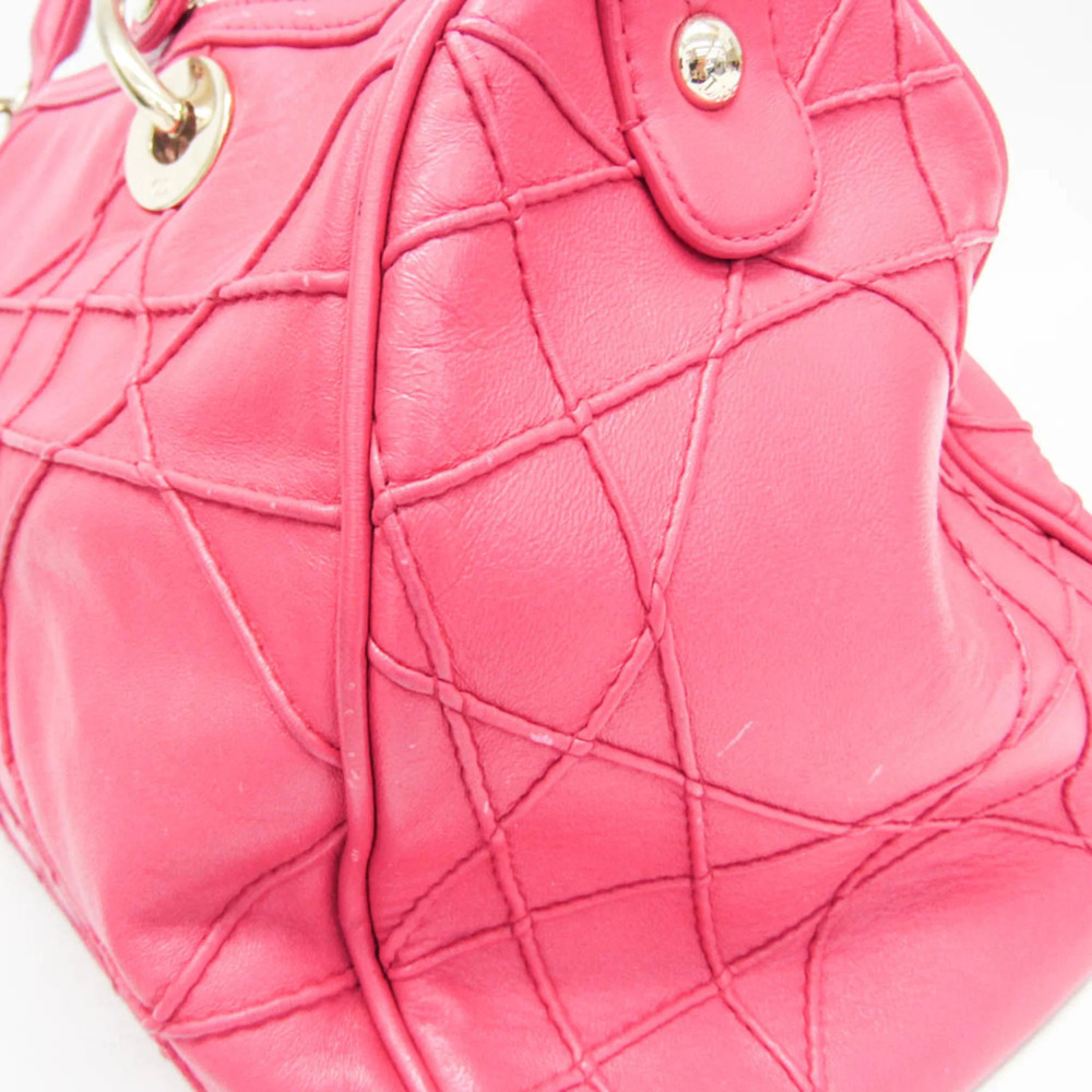 CHRISTIAN DIOR Pink Leather Shoulder Bag - Picture 8 of 16